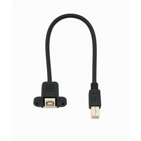 USB Type-B Printer Forlænger Kabel 0,3 m – USB-B Han til USB-B Hun – Sort USB Type-B Printer Forlænger Kabel – USB-B Han til Hun - 0.3m - Sort
