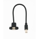 USB Type-B Printer Forlænger Kabel 0,3 m – USB-B Han til USB-B Hun – Sort USB Type-B Printer Forlænger Kabel – USB-B Han til Hun - 0.3m - Sort