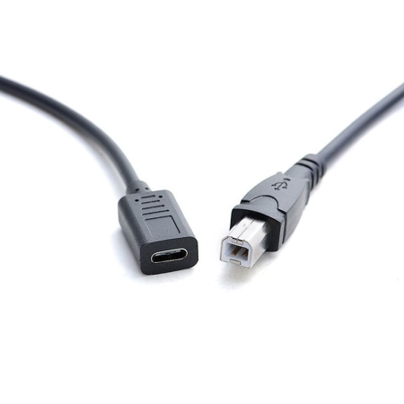 USB-C til USB-B printer kabel 30 cm – Adapter til printer og scanner USB-C til USB-B printer kabel 30 cm adapter -Køb billigt her