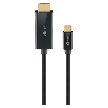 4K USB-C til HDMI Kabel 1 m – Goobay (Ultra HD 60Hz, Sort, Guldbelagte stik) 4K USB-C til HDMI Kabel 1 m – Goobay (Ultra HD 60Hz, Sort, Guldbelagt)