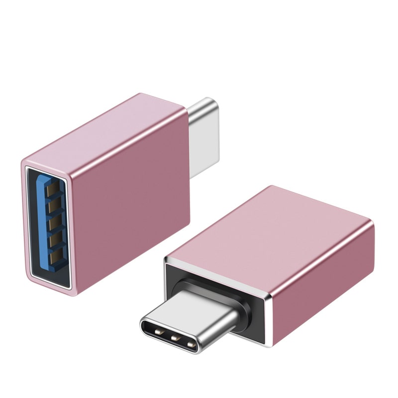 OTG Adapter USB-C til USB 3.1/3.0 – Hurtig 10Gbps Dataoverførsel (Rosegold) OTG Adapter USB-C til USB 3.1/3.0 – Hurtig 10Gbps Dataoverførsel (Rosegold)