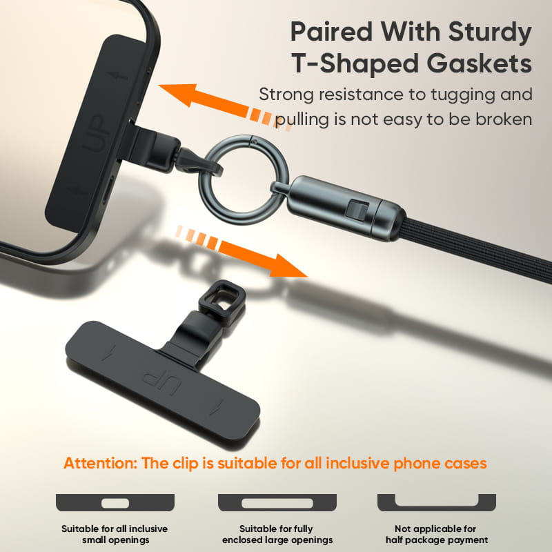 USB-C 240W Kabel med Hurtig Opladning og Mobilrem – Skulderrem 120cm, Sort USB-C 240W Kabel med Hurtig Opladning og Mobilrem – Skulderrem 120cm, Sort - Billede 5