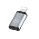 USB-C Hun til Lightning Han Adapter – Opladning & Data – Silver USB-C Hun til Lightning Han Adapter | Opladning - Silver
