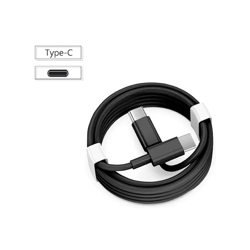 USB-C til USB-C Kabel 60W – Hurtigopladning, Sort, 2 m USB-C til USB-C Kabel 60W – Hurtigopladning, Sort, 2 m - Image 2