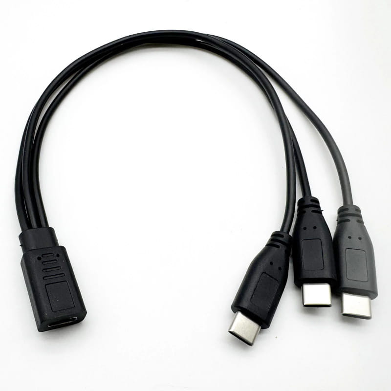 USB-C 3-i-1 Splitter Kabel – Oplad 3 Enheder Samtidig USB-C 3-i-1 Splitter Kabel – Oplad 3 Enheder Samtidig - Billede 2
