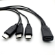 USB-C 3-i-1 Splitter Kabel – Oplad 3 Enheder Samtidig USB-C splitter kabel 3-i-1 – opladning af 3 enheder