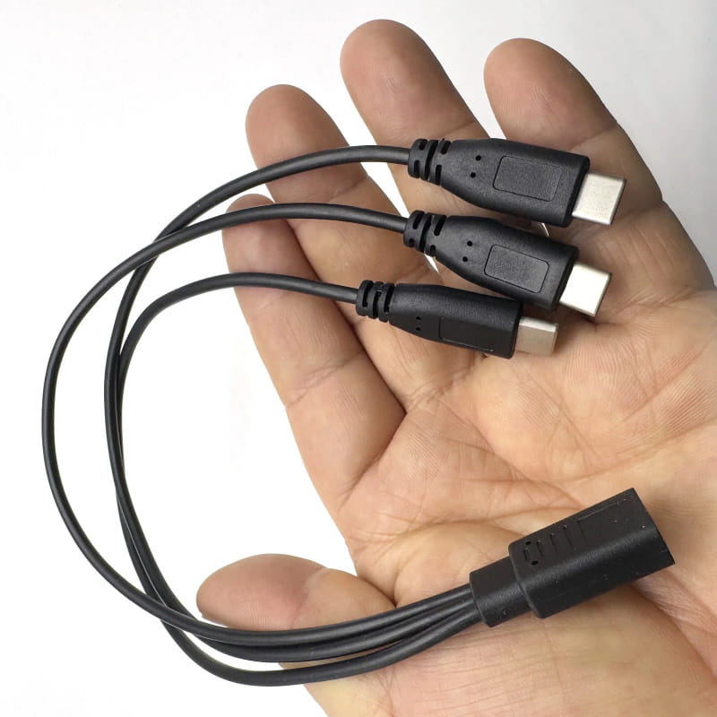 USB-C 3-i-1 Splitter Kabel – Oplad 3 Enheder Samtidig USB-C 3-i-1 Splitter Kabel – Oplad 3 Enheder Samtidig - Billede 8