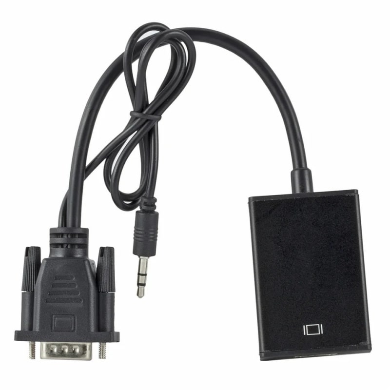 VGA til HDMI Konverter med Lyd. Plug & Play, 1080p HD, USB-strøm VGA til HDMI Konverter med Lyd. Plug & Play, 1080p HD, USB-strøm - Billede 2