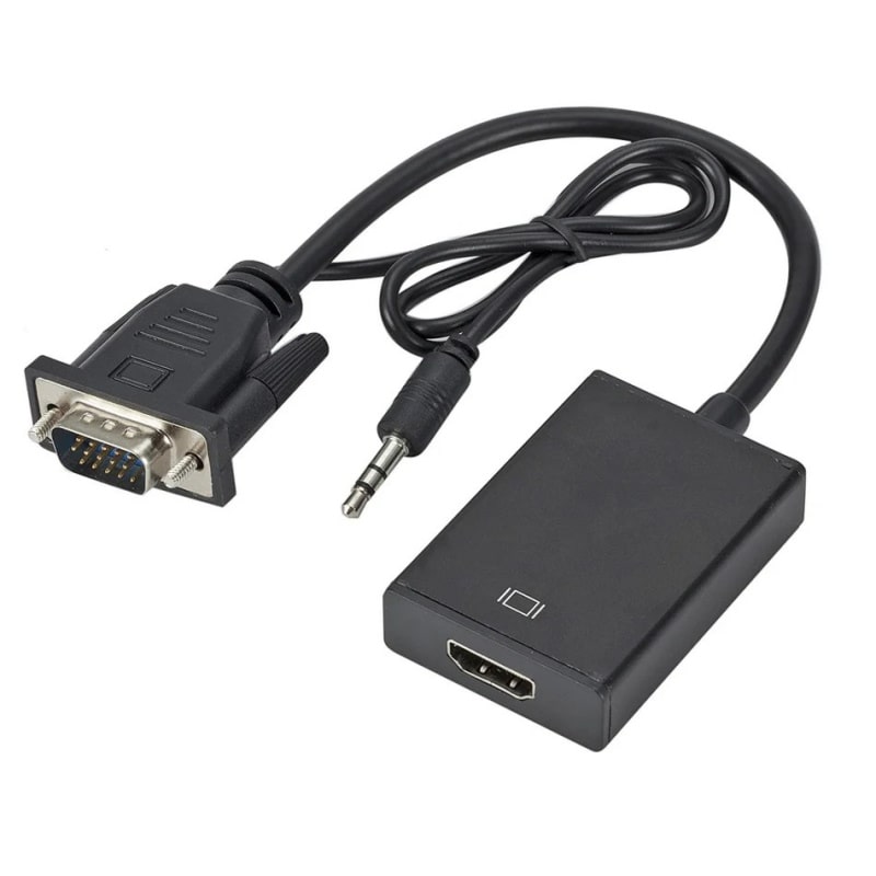 VGA til HDMI Konverter med Lyd. Plug & Play, 1080p HD, USB-strøm VGA til HDMI Konverter med Lyd. Plug & Play, 1080p HD, USB-strøm - Billede 4