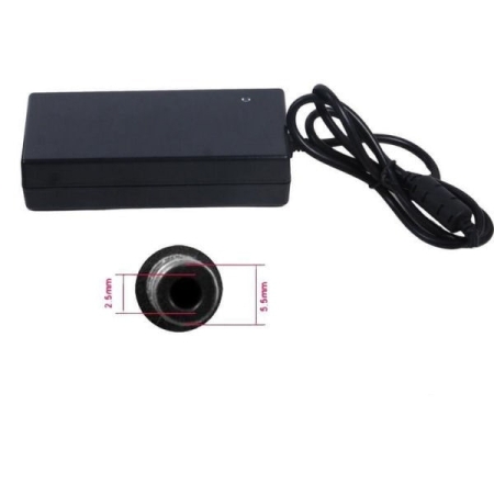 12V 7A 84W Oplader med 5.5×2.5 mm stik - til bla. krævende LED-installationer, tekniske installationer 12V Oplader - 5.5×2.5mm stik, 12V strømforsyning