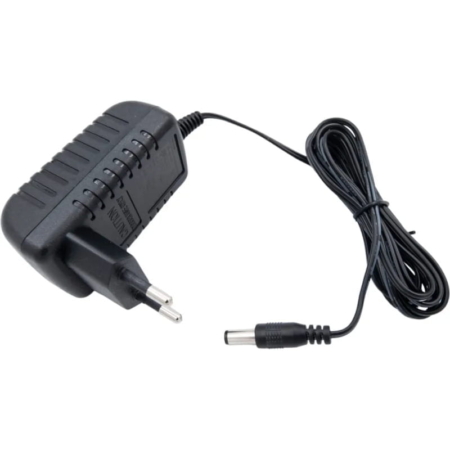 9V DC Strømforsyning 600 mA Center-negativ – Sort