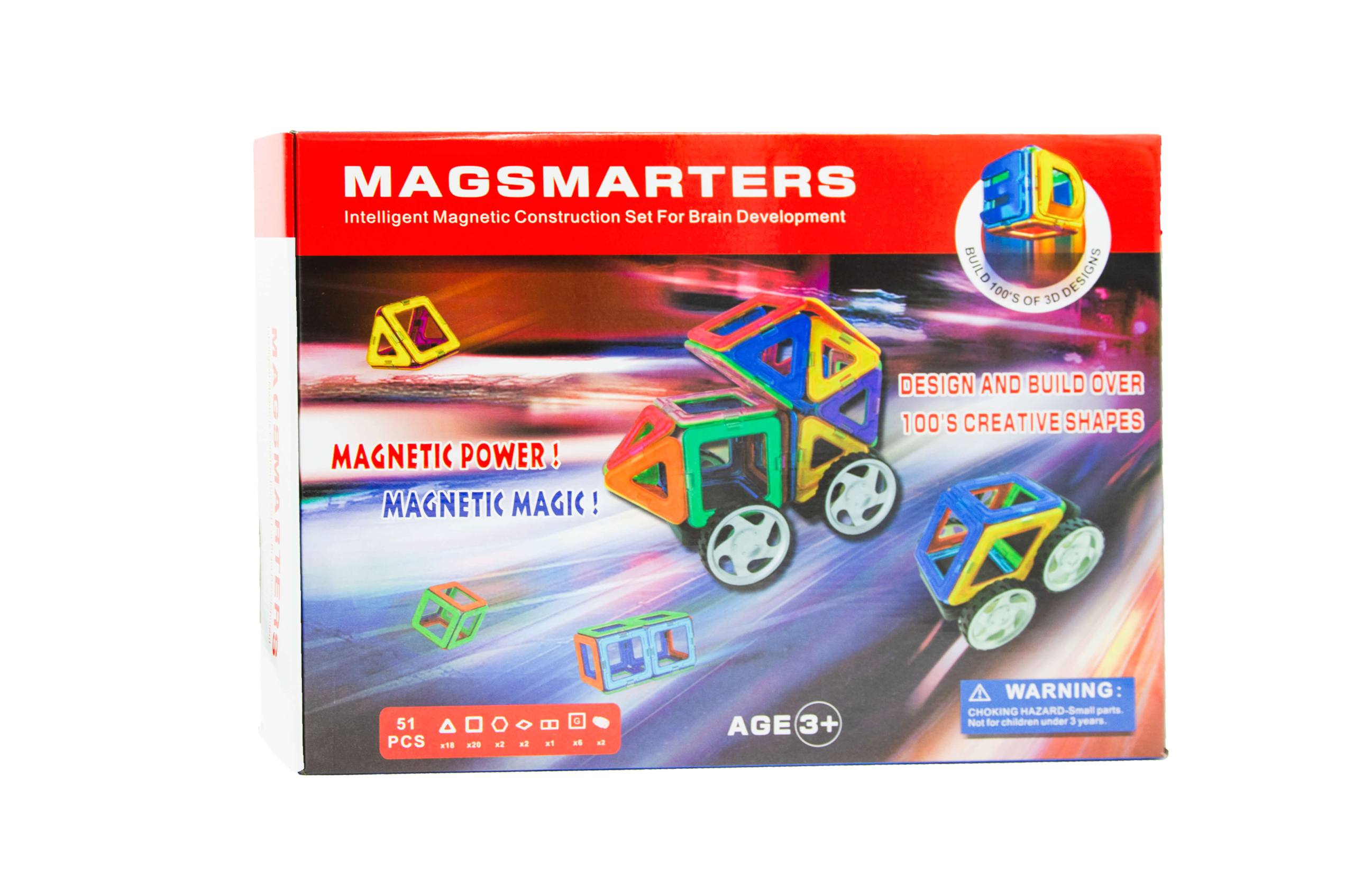 Magsmarters Magnetisk Byggesæt til Børn – 51 Dele Magsmarters Magnetisk Byggesæt til Børn – 51 Dele