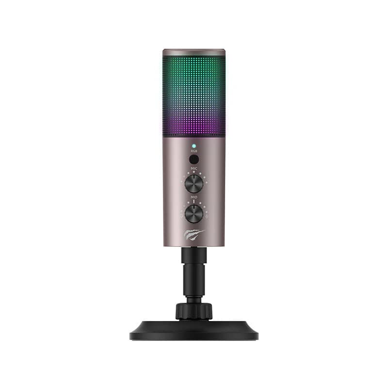 Havit GK61 Gaming-mikrofon. Krystalklar Lyd og RGB-belysning med Støjreduktion