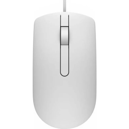 Dell Optisk Mus MS116 – 2 Knapper, Komfortabel Kablet Mus - Hvid Smart hvid Dell optisk mus MS116 – kablet USB-mus til kontor