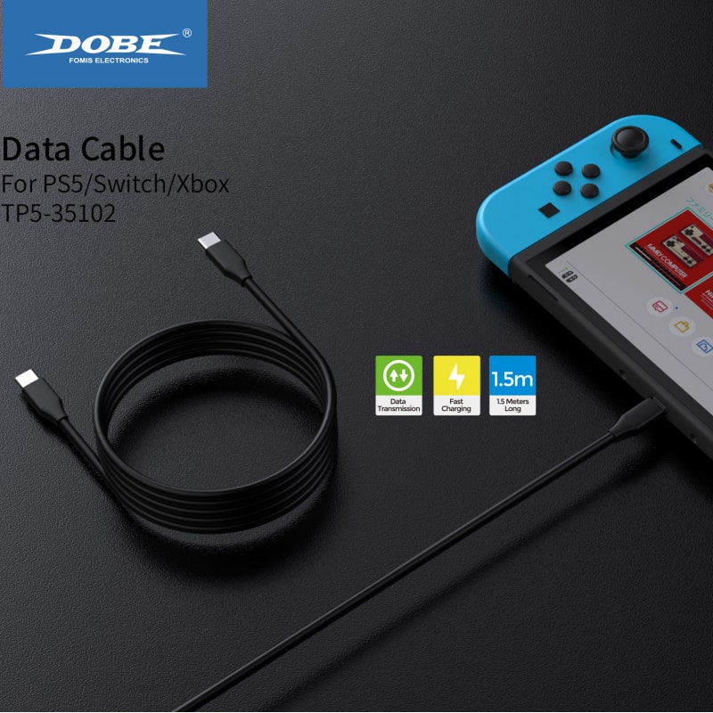 DOBE USB-C Gaming Opladningskabel til PS Portal, PS5, Nintendo Switch, Xbox mm. 1.5m DOBE USB-C Gaming Opladningskabel til PS Portal, PS5, Nintendo Switch, Xbox mm. 1.5m - Image 8