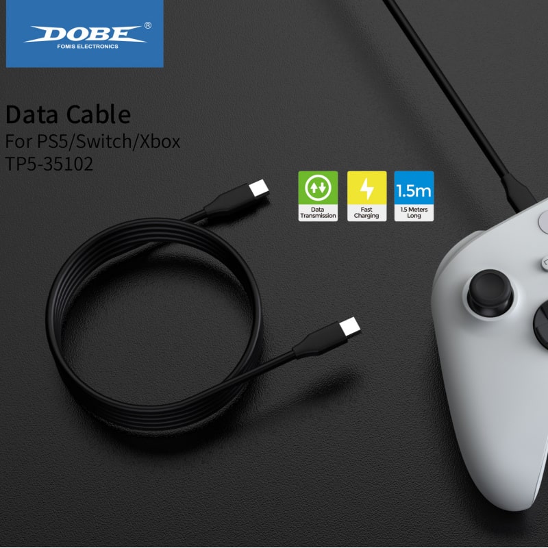 DOBE USB-C Gaming Opladningskabel til PS Portal, PS5, Nintendo Switch, Xbox mm. 1.5m DOBE USB-C Gaming Opladningskabel til PS Portal, PS5, Nintendo Switch, Xbox mm. 1.5m - Image 7