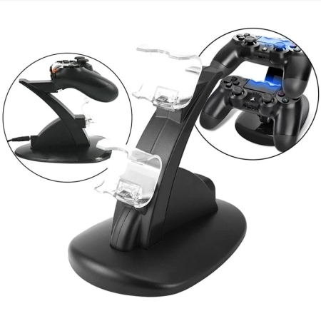 Playstation 4 Controller dual charger. Bluelight Charging Dock. Mobil, PC og tablet tilbehør