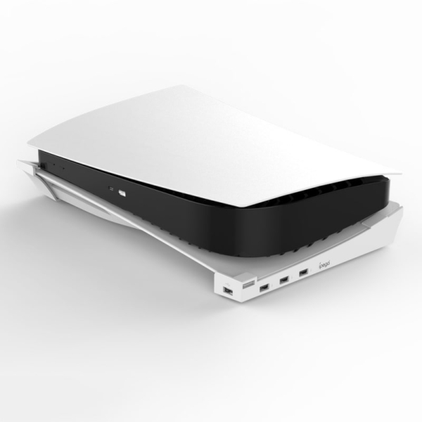 USB Hub og stander Til PS5. Udvid til 4x USB porte. iPega. Hvid