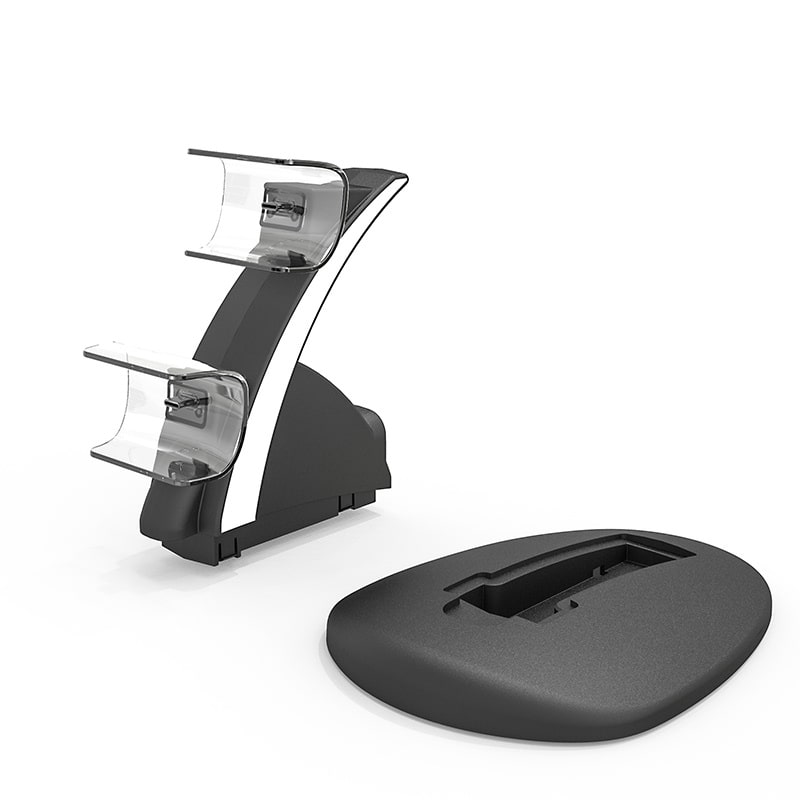 Dobe PS5 DualSense Controller Oplader Bluelight Charging Dock – Sort Dobe PS5 DualSense Controller Oplader Bluelight Charging Dock – Sort - Billede 3