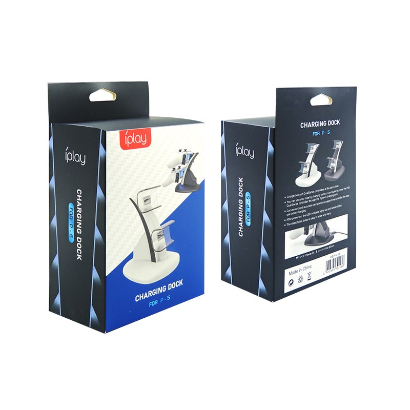 Dobe PS5 DualSense Controller Oplader Bluelight Charging Dock – Sort Dobe PS5 DualSense Controller Oplader Bluelight Charging Dock – Sort - Billede 4