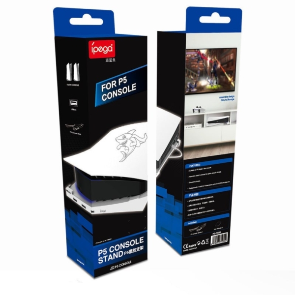 USB Hub og Horisontal stander Til PS5. Udvid til 4x USB porte. iPega. Hvid. - Image 8