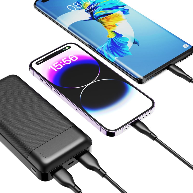 DUDAO K18 Powerbank på 10000mAh, 10Watt. Sort DUDAO K18 Powerbank på 10000mAh, 10Watt. Sort - Billede 2