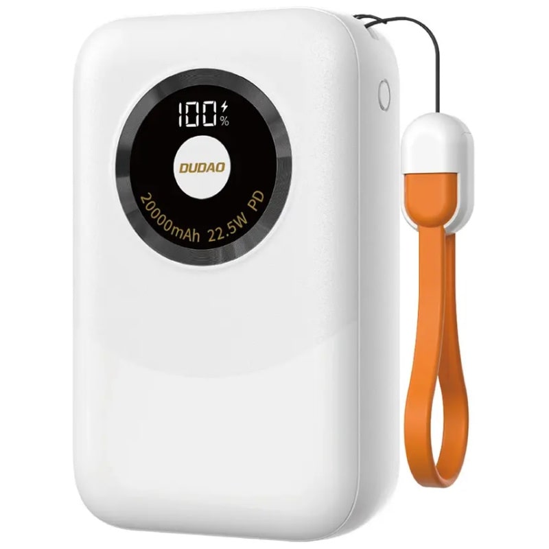 DUDAO K21Pro Mini Powerbank på 20000mAh, 22.5 Watt. Hvid DUDAO K21Pro Mini Powerbank på 20000mAh, 22.5 Watt. Hvid