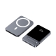 2-i-1 Magnetisk Powerbank. Lille og superhurtig Powerbank. Silver