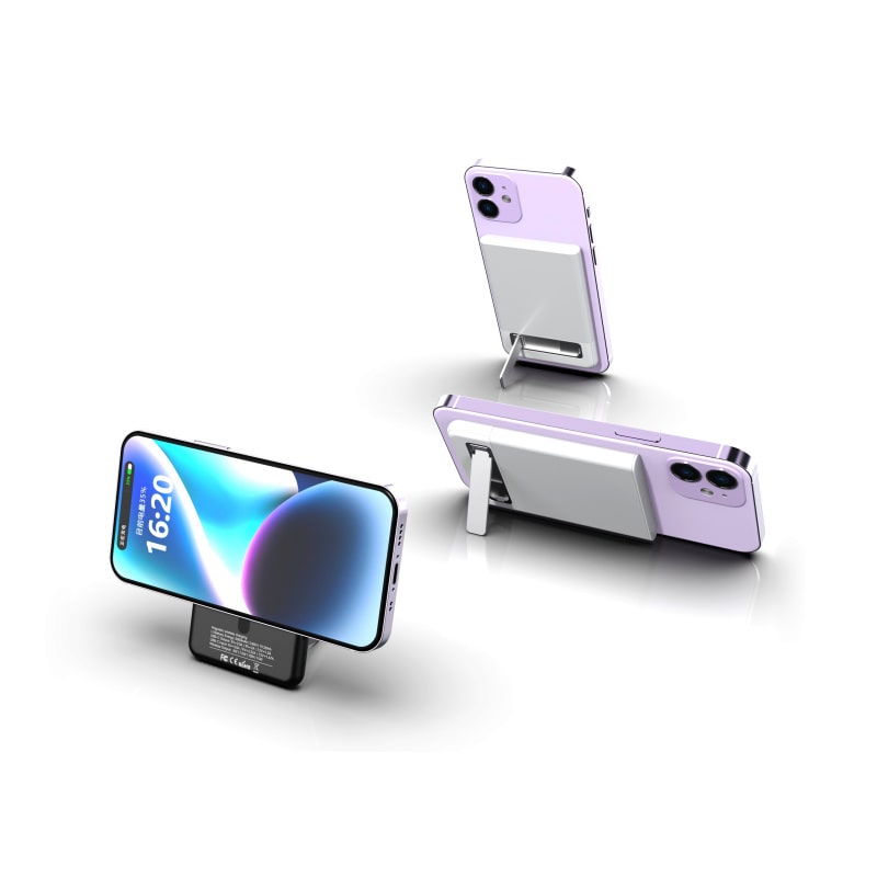 Magnetisk Ultra-Tynd Trådløs Powerbank. 5000mAh, 15W / 20W PD. Sort Magnetisk Ultra-Tynd Trådløs Powerbank. 5000mAh, 15W / 20W PD. Sort - Image 7