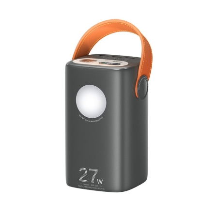 Remax RPP-123 Powerbank 60000mAh – Ekstra kraftig til flere dages strøm (Grå) Remax RPP-123 Powerbank 60000mAh – Ekstrem kapacitet. Grå