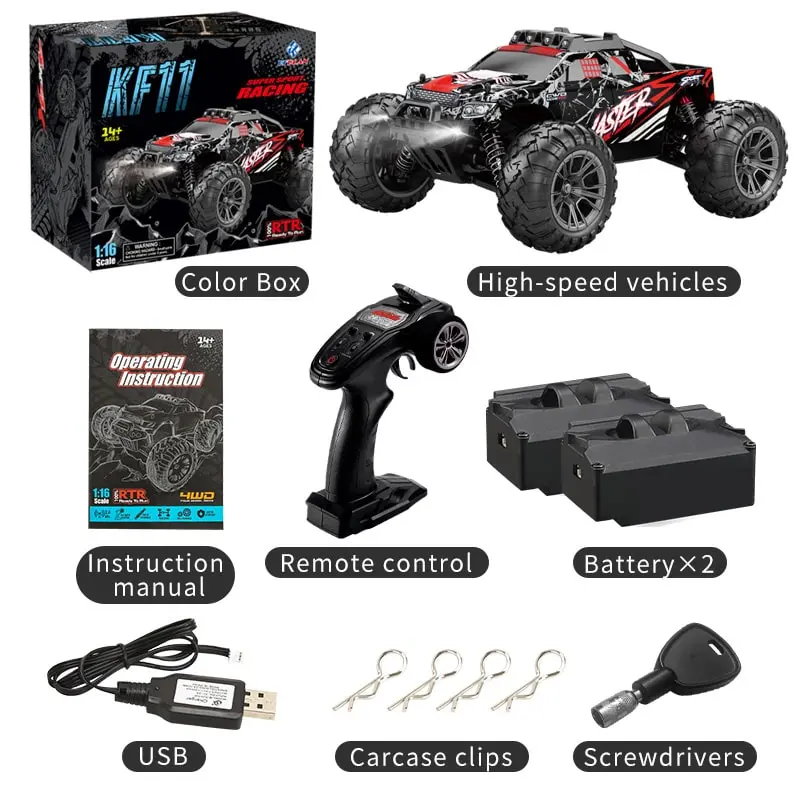 KF11 Master 4WD 1:16 High-speed Off-road Fjernstyret Bil. Inkl. Ekstra Batteri. KF11 Master 4WD 1:16 High-speed Off-road Fjernstyret Bil. Inkl. Ekstra Batteri. - Image 24