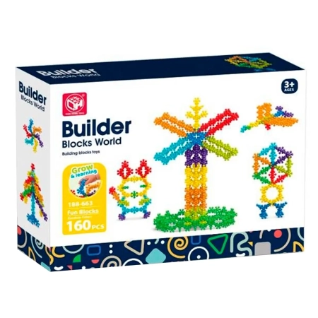 Builder Blocks World - Byggesæt, 160 dele Mobil, PC og tablet tilbehør