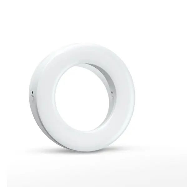 Selfie LED lys ring med 3 lysindstillinger, 40stk LED samt indbygget batteri. Hvid. - Image 5