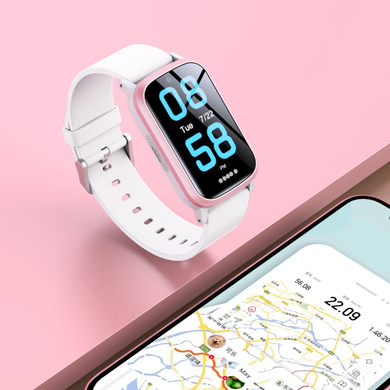FA58 4G GPS Smartwatch til Børn og Ældre. GPS-positionering, SOS-knap mm. Rosegold FA58 4G GPS Smartwatch til Børn og Ældre. GPS-positionering, SOS-knap mm. Rosegold - Billede 2