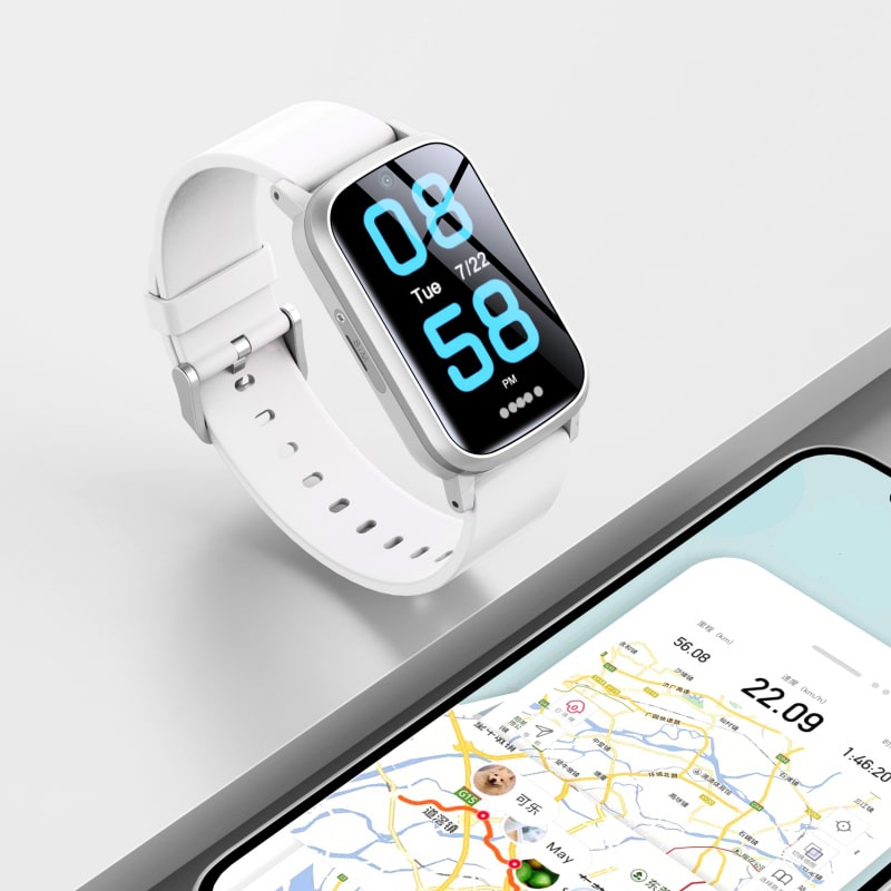 FA58 4G GPS Smartwatch til Børn og Ældre. GPS-positionering, SOS-knap mm. Silver FA58 4G GPS Smartwatch til Børn og Ældre. GPS-positionering, SOS-knap mm. Silver - Billede 2
