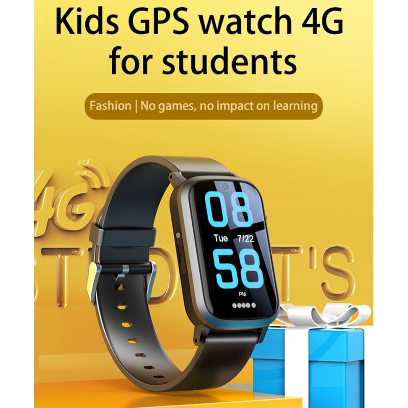 FA58 4G GPS Smartwatch til Børn og Ældre. GPS-positionering, SOS-knap mm. Silver FA58 4G GPS Smartwatch til Børn og Ældre. GPS-positionering, SOS-knap mm. Silver - Billede 4
