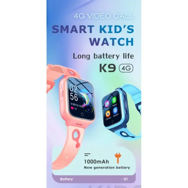 K9H Vandtæt GPS Smartwatch til børn med 4G. GPS-positionering, geo-hegn mm. Sort. - Image 11