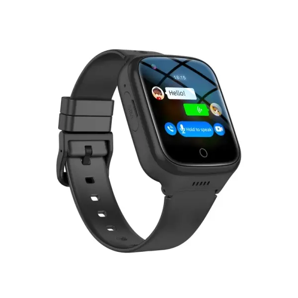 K9H Vandtæt GPS Smartwatch til børn med 4G. GPS-positionering, geo-hegn mm. Sort. - Image 2