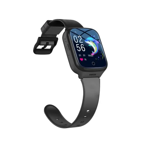 K9H Vandtæt GPS Smartwatch til børn med 4G. GPS-positionering, geo-hegn mm. Sort. - Image 3