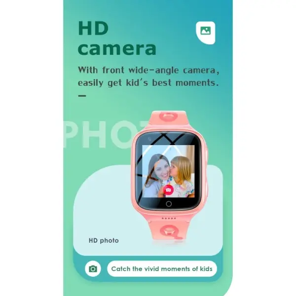 K9H Vandtæt GPS Smartwatch til børn med 4G. GPS-positionering, geo-hegn mm. Sort. - Image 8