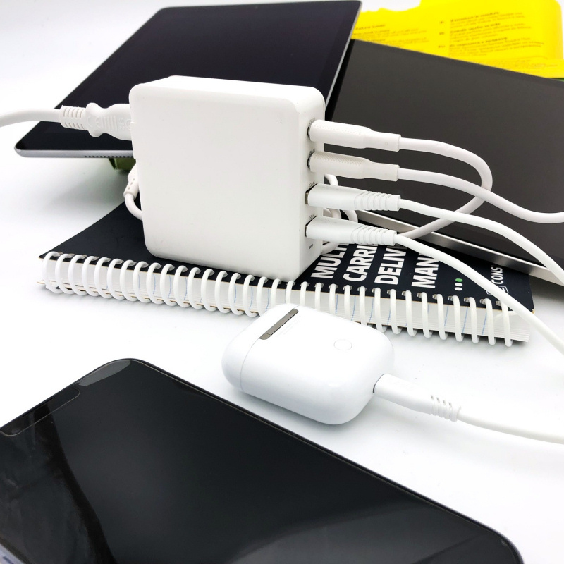 Dudao A100EU 100W Hurtigoplader med 4 porte – 2xUSB-C + 2xUSB-A til alle enheder (Hvid) Dudao A100EU 100W Hurtigoplader med 4 porte – 2xUSB-C + 2xUSB-A til alle enheder (Hvid) - Image 3