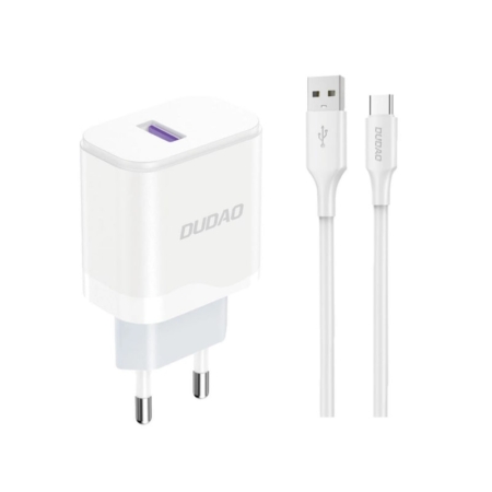 DUDAO A20EUT 18W Quick Charge 3.0 USB oplader. Inkl kabel