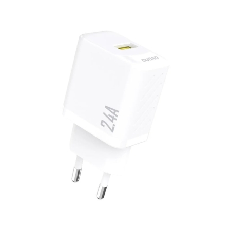 Hurtig opladning med Dudao A23EU 12W GaN Adapter. USB-A. Hvid