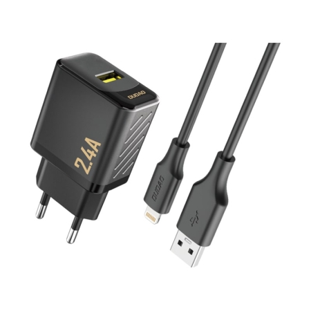 DUDAO A23LEU GaN 2.4A 12W USB oplader m lightning kabel