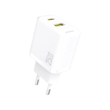 Dudao A26T 25W Adapter. Hurtig opladning USB-C & USB-A. Hvid