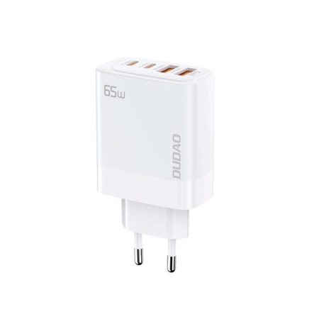 DUDAO A65EU GaN Adapter på 65W. 4 ports oplader med 2xUSB-C & 2xUSB-A Dudao A65EU GaN Adapter - 65W. 4 porte 2xUSB-C & 2xUSB-A