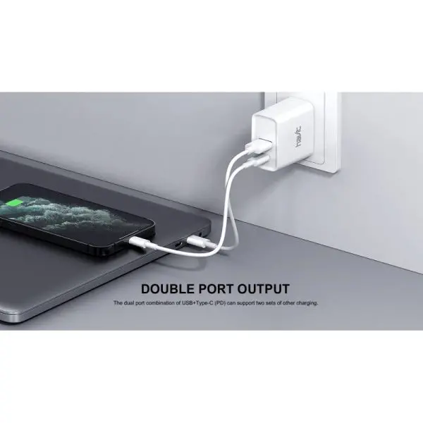 Havit HV-UC110 20W USB-C-strømforsyning. Hvid. - Image 2