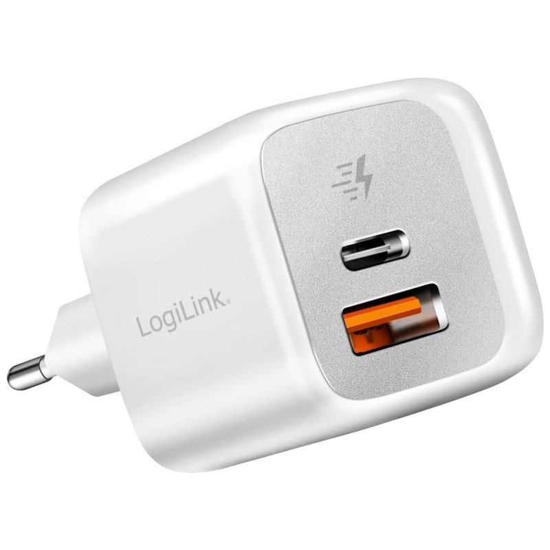 LogiLink 20W Hurtig Dual Oplader USB-C & USB-A Adapter – Hvid LogiLink 20W Hurtig Dual Oplader USB-C & USB-A Adapter. Hvid
