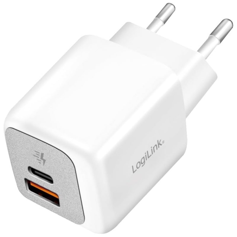 LogiLink 20W Hurtig Dual Oplader USB-C & USB-A Adapter – Hvid LogiLink 20W Hurtig Dual Oplader USB-C & USB-A Adapter – Hvid - Image 2
