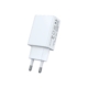 Universal USB Oplader til stikkontakt. USB-A, 10W. Firkantet. Hvid